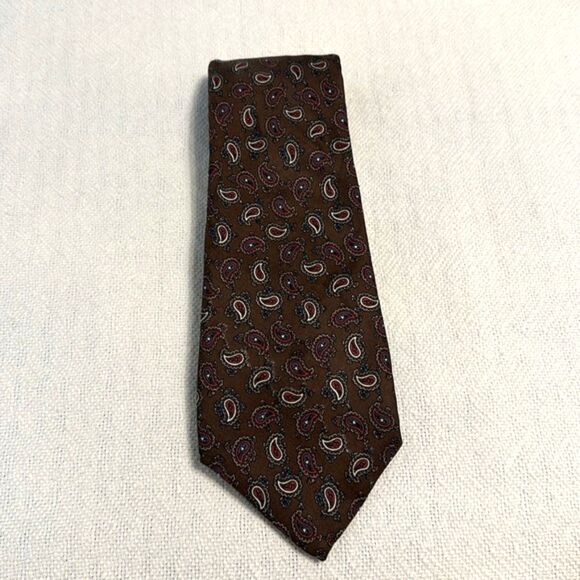 Neil Martin Italian Silk Necktie Made in USA Paisley Print Tie Office Career - Picture 3 of 8